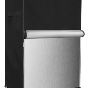 Dalema Upright Freezer Cover,Outdoor Waterproof Upright Refrigerator Cover,Outside 3.0 Cubic Feet Compact Stand Up Fridge Covers.Front Can Be Rolled-Up With Zippers.(Black,22" L x 23" W x 34" H)