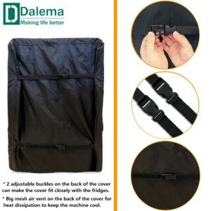 Dalema Upright Freezer Cover,Outdoor Waterproof Upright Refrigerator Cover,Outside 3.0 Cubic Feet Compact Stand Up Fridge Covers.Front Can Be Rolled-Up With Zippers.(Black,22" L x 23" W x 34" H)