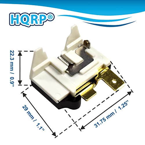 HQRP Refrigerator Overload C Protector Compressor compatible with LG 6750C-0005P 6750C-0004R AH3529540 PS3529535 PS3529540 AP4439459 AP4651578 EA3529540 EAP3529535 Replacement