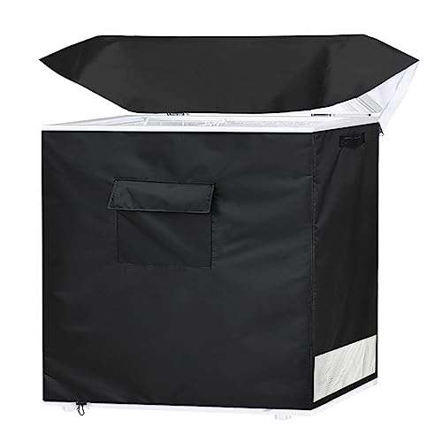 YANGSHILEI Chest Freezer Cover Deep Freezer Covers for Outside 7.0 Cubic Feet Freezer，Top with Zipper to Open Waterproof and UV protection Extend their Service Life (38"W×23"D×34"H)