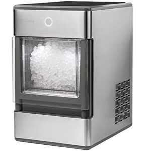 ge profile opal | countertop nugget ice maker | portable ice machine makes up to 24 lbs. of ice per day | stainless steel finish