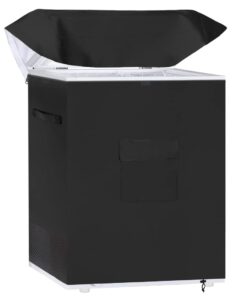 dalema chest freezer cover waterproof,deep freezer covers for outside,outdoor chest freezer covers for outside 5.0 cubic feet freezer,top with zipper to open(28"l x 23"w x 34"h,black).