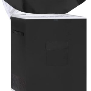 Dalema Chest Freezer Cover Waterproof,Deep Freezer Covers for Outside,Outdoor Chest Freezer Covers for Outside 5.0 Cubic Feet Freezer,Top with Zipper to Open(28"L x 23"W x 34"H,Black).