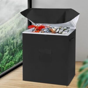 Dalema Chest Freezer Cover Waterproof,Deep Freezer Covers for Outside,Outdoor Chest Freezer Covers for Outside 5.0 Cubic Feet Freezer,Top with Zipper to Open(28"L x 23"W x 34"H,Black).