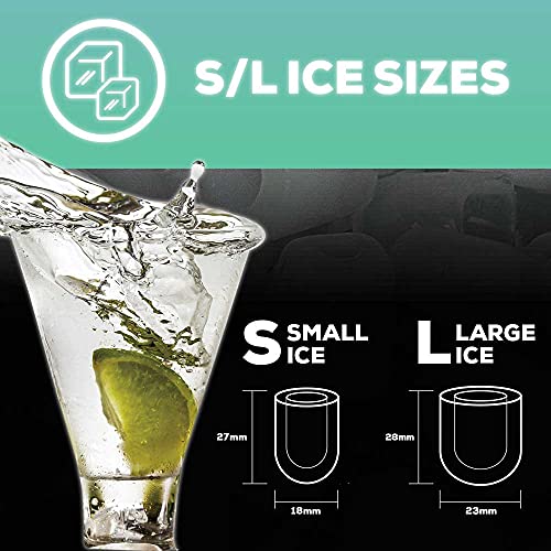 SUGGAR Ice Maker Machine – Mini Ice Machine with Scoop & Basket, 1.8 lbs Storage - Make 26 lbs Ice in 24 Hours – Self Cleaning Mode with Drainage Compact – Portable Ice Cube Maker (Indoor Outdoor)