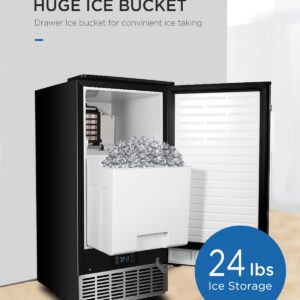 ADT Untercounter Built in Commercial ice Maker Machine freestanding Household Ice Cube Maker Machine 80lbs Daily