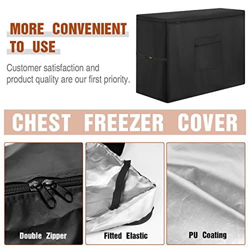 Hengme Chest Freezer Cover - Waterproof Dustproof Deep Freezer Covers,Fit for Midea Compact Chest Freezer 7.0 Cubic Feet Freezer Covers(33''Lx22.5''W x34''H)