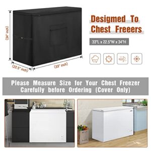 Hengme Chest Freezer Cover - Waterproof Dustproof Deep Freezer Covers,Fit for Midea Compact Chest Freezer 7.0 Cubic Feet Freezer Covers(33''Lx22.5''W x34''H)