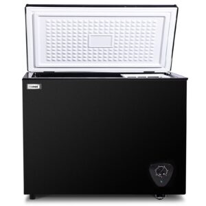 deep freezer 7.0 cu ft chest freezer with adjustable thermostat and removable storage basket small freezer for home kitchen office bar wanai