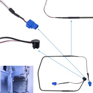 DA47-00244U Defrost Heater Assembly with DA61-06796A Refrigerator Clip Drain Evaporator by Wadoy, PS9603659 Heater Metal Sheath Compatible with Samsung RF23HCEDBBC/AA, RF23HCEDBSG/AA, RF23HCEDBSR/AA