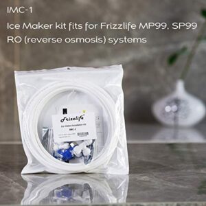 Frizzlife IMC-1 Ice Maker Fridge Water Line Installation Kit Fits for 1/4” & 3/8” Connect Water Filtration System and Reverse Osmosis System