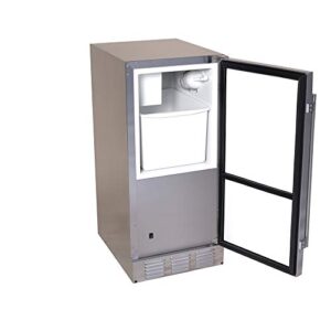 EdgeStar IB250SSOD 15 Inch Wide 20 Lbs. Built-in Outdoor Ice Maker with 25 Lbs. Daily Ice Production - No Drain Required