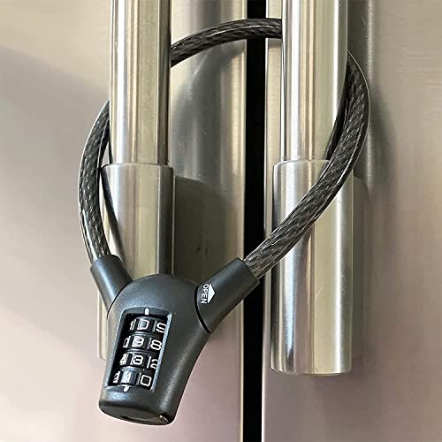 Urban August French Door Refrigerator Lock, Black, Combination Lock, Passcode Unlock