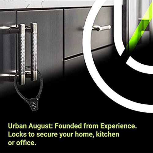 Urban August French Door Refrigerator Lock, Black, Combination Lock, Passcode Unlock