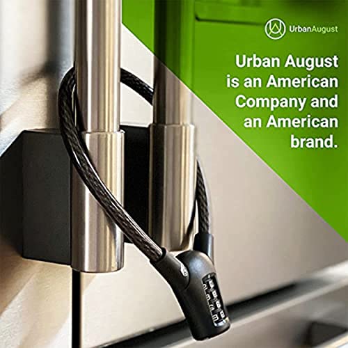 Urban August French Door Refrigerator Lock, Black, Combination Lock, Passcode Unlock