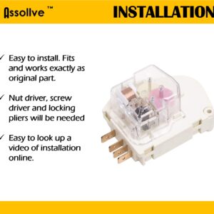 Assollve 2 PACKS 215846602 Refrigerator Defrost Timer Replacement Part Compatible with 215846606 240371001 241621501 AP2111929 PS423801 and more