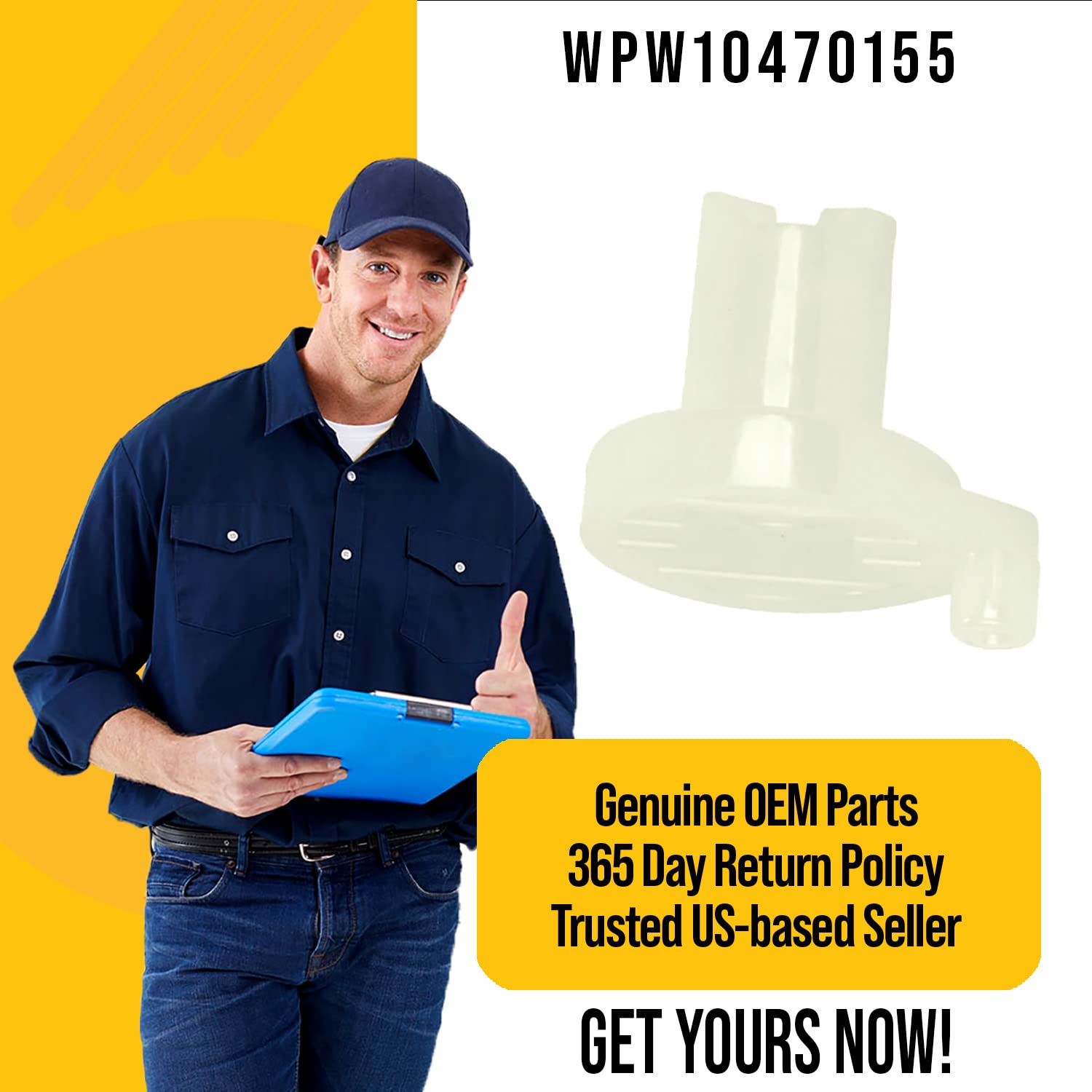WPW10470155 W10470155 Refrigerator Door Cam - Compatible Whirlpool Kenmore Maytag - Replaces AP6021957 2684165 PS11755285 W10397037 - Helps to Open Door Smoothly