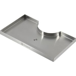 Kegco DP-920D Beer Drip Tray Stainless Surface Mount 3" Column Cut-Out with Drain
