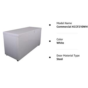 Kelvinator KCCF210WH 70.88" Solid Top Chest Freezer, White