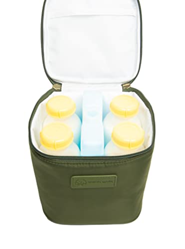 Sarah Wells Cold Gold Breastmilk Cooler with Ice Pack (Olive)