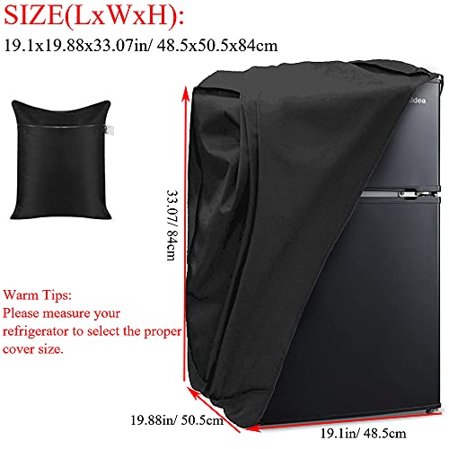 UCARE Mini Refrigerator Dust Cover Compatible with Midea WHD-113FSS1 Refrigerators, 420D Oxford Fabric Waterproof Dustproof Mini Fridge Freezer Cover Protector Refrigerator Covers