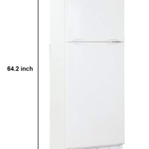 SMETA 110V/Gas Propane Refrigerator Fridge Up Freezer Propane Fridge Large Storage for Off Grid Garage Ready Refrigerator, 9.4 Cu.Ft, White