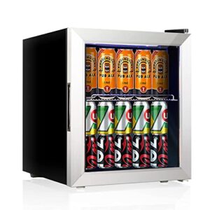 advanics 60 can drink fridge with glass door