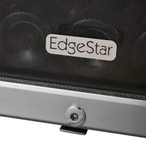 EdgeStar CWF440SZ 20 Inch Wide 44 Bottle Capacity Free Standing Wine Cooler with Reversible Door and LED Lighting