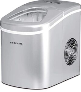 frigidaire efic118-silver-kl ice maker machine, compact countertop, silver medium