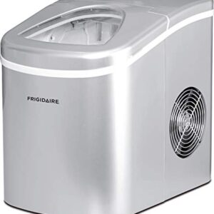 Frigidaire EFIC118-SILVER-KL Ice Maker Machine, Compact Countertop, Silver Medium