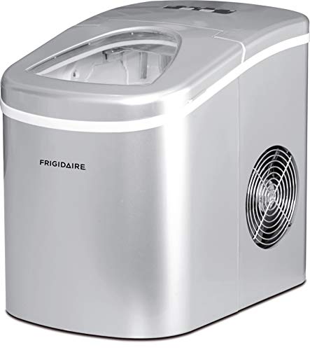 Frigidaire EFIC118-SILVER-KL Ice Maker Machine, Compact Countertop, Silver Medium