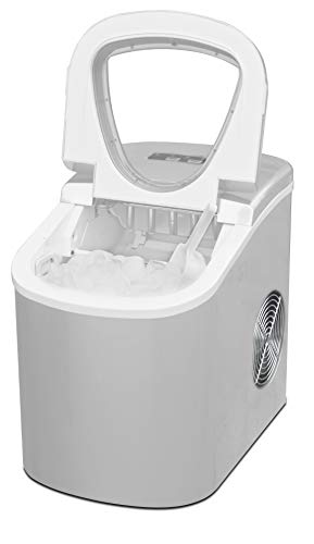 Frigidaire EFIC118-SILVER-KL Ice Maker Machine, Compact Countertop, Silver Medium