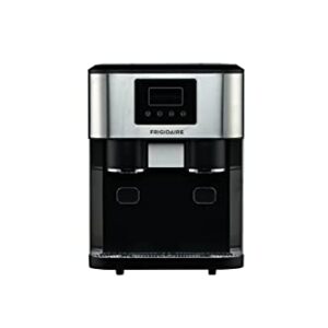 Frigidaire EFIC245-SS EFIC245 3-in-1 Countertop Crunchy Chewable Nugget Style Dual Ice Crusher and Cube Maker, Makes 33 Pounds in 24 Hours, 2 Sizes, with Water Dispenser and Line-in, Stainless Steel