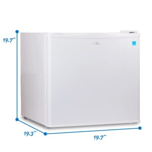 Commercial Cool CCUK12W 1.2 Cu. Ft. Upright Freezer with Adjustable Thermostat Control and R600a Refrigerant, White