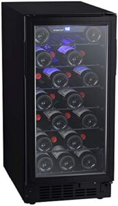 edgestar bwr301bl 15 inch wide 30 bottle built-in wine cooler with slim design