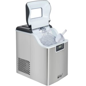 deco chef 44lb countertop nugget ice maker with 2.6lb auto-renew basket and automatic cleaning, 1.8lb per hour, first batch in 10 minutes, stainless steel