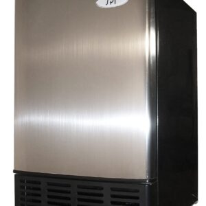 SPT IM-150USA Stainless Steel Undercounter Ice Maker with Freezer, No Drain Required