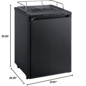 EdgeStar BR3002BL 24 Inch Wide Kegerator Conversion Refrigerator for Full Size Keg - Black