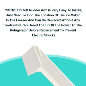 Icemaker shutoff Rudder arm 7016326 Compatible with Sub-Zero, Replacement Shut Off Arm 4202730