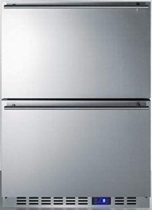 summit spff51os2d built-in drawer freezer, stainless steel