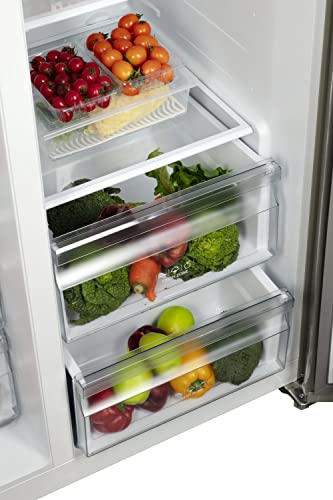 Hamilton Beach HBF2064 20.6 cu ft Counter Depth Full Size Refrigerator, Side Doors, Stainless