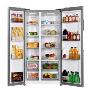 Hamilton Beach HBF2064 20.6 cu ft Counter Depth Full Size Refrigerator, Side Doors, Stainless