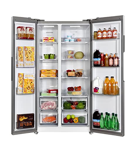 Hamilton Beach HBF2064 20.6 cu ft Counter Depth Full Size Refrigerator, Side Doors, Stainless