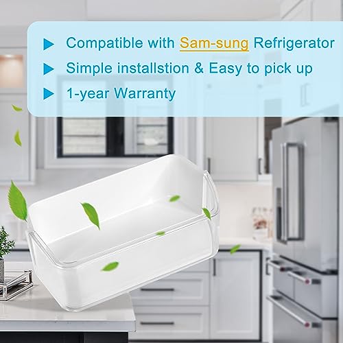 DA97-12650A, DA63-07104A Refrigerator Door Shelf Replacement Right Side Compatible with sam-sung RF260, RF261, RF263 Replaces 2692337,AP5620330,PS4176653 sam-sung Refrigerator Parts Fridge Shelf