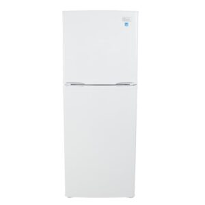avanti ff7b0w ff7b apartment size refridgerator, compact fridge with top freezer with temperature control and adjustable shelves and crisper drawer, 7.0 cu.ft, white, 7 cu. ft