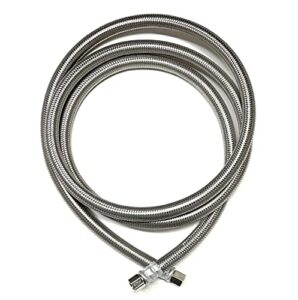 shark industrial 6 ft stainless steel braided ice maker hose with 1/4" comp by 1/4" comp connection