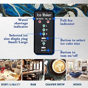 SMETA Countertop RV Ice Maker Portable Nugget Ice Machine Chewable Compact Mini Ice Chip Maker 39LBs Ice/24H Stainless Steel, Bullet Ice Cubes in 8 Mins, Crunchy Style with Ice Scoop & Basket