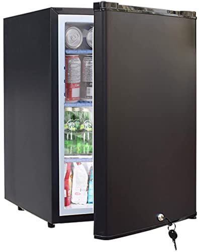 SMETA 12v Refrigerator Camper Fridge Semi Truck Refrigerator Mini Commercial DC Car 110V 1.6 Cu.Ft Compact Refrigerator with Reversible Door Lock Key, Beverage Cooler Refrigerador Para Truck, Black