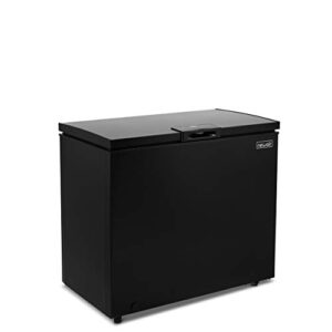 newair chest freezer - 6.7 cubic feet reach in freezer chest - quiet freezer with digital temperature control, open door alarm, and fast freeze mode - black
