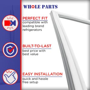 Whole Parts W10830189 Refrigerator Door Gasket (EST Size: 39.76"x17.05" White) - Replacement &Compatible with Some Amana, Maytag, Jenn Air, Kenmore, Kitchen Aid, Whirlpool Refrigerator